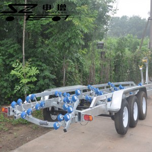 4噸船拖車 游艇轉運車 浮筒式船運輸車 船舶搬運車可定制