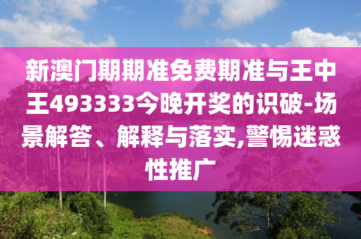 新澳門期期準(zhǔn)免費(fèi)期準(zhǔn)與王中王493333今晚開(kāi)獎(jiǎng)的識(shí)破-場(chǎng)景解答、解釋與落實(shí),警惕迷惑性推廣