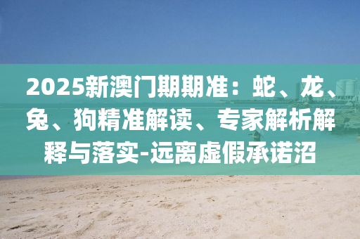 2025新澳門期期準(zhǔn)：蛇、龍、兔、狗精準(zhǔn)解讀、專家解析解釋與落實(shí)-遠(yuǎn)離虛假承諾沼